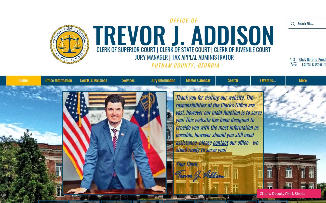 Putnam County Clerk of Court official homepage