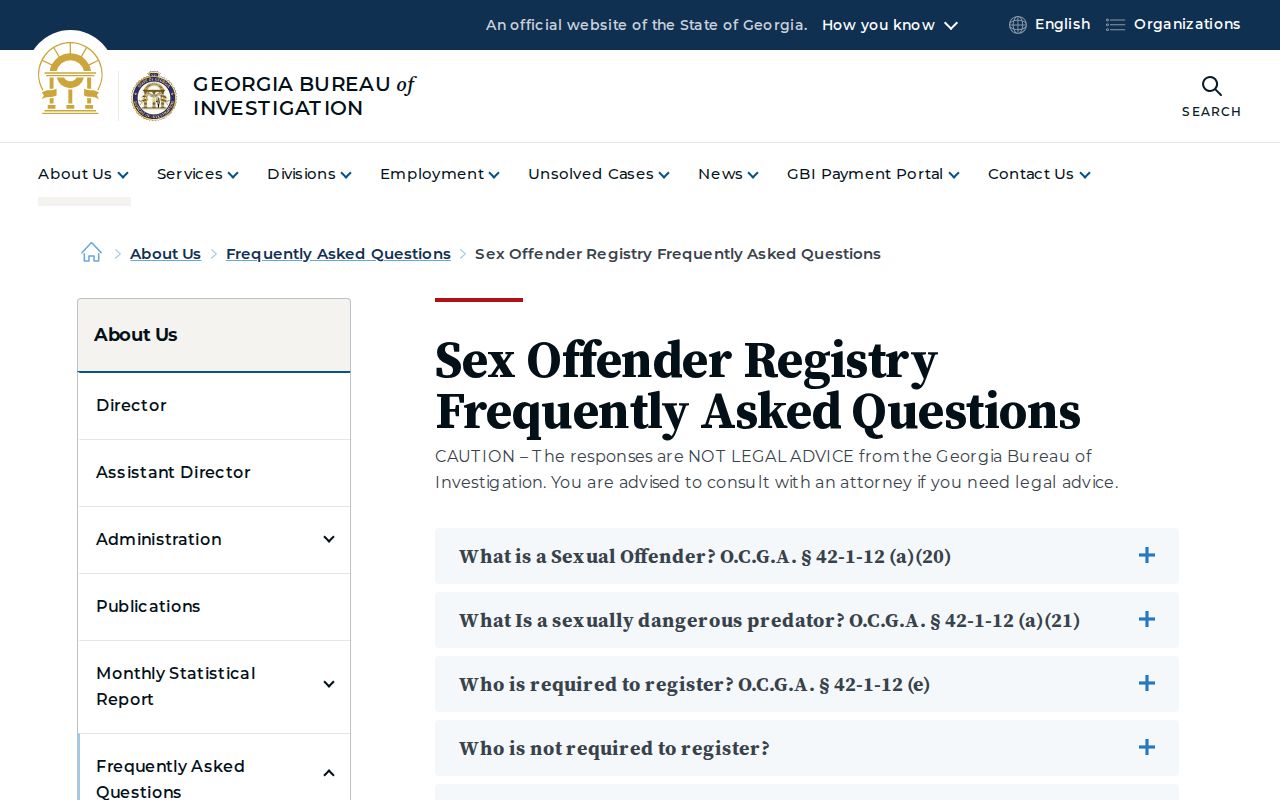 Putnam County sex offender registration and update requirements