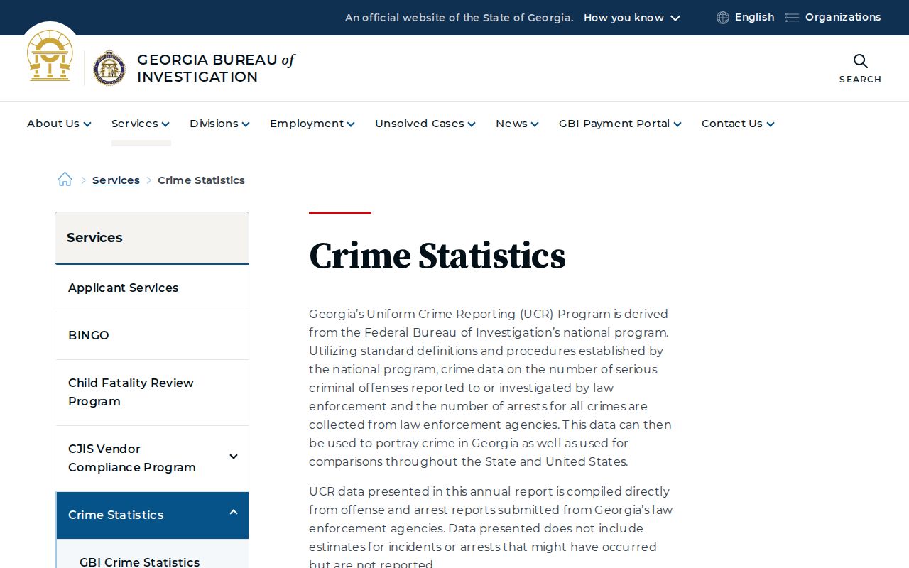 Official crime statistics resource for Eatonton criminal records